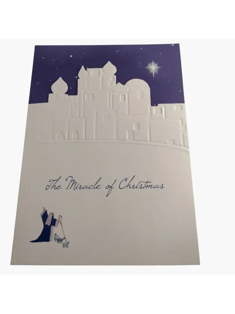The Miracle Of Christmas Greeting Card Envelope Shepherd Joy Giving Religious